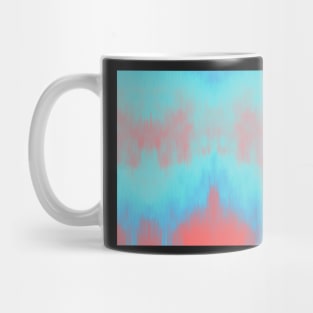 Blue Painting on Living Coral Mug